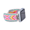 Boho style nylon woven watch strap - Pink