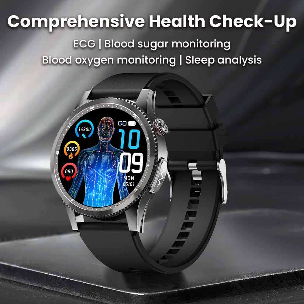 Bearscome H9 ECG blood glucose Uric acid cholesterol Stress monitoring Smartwatch