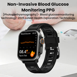 BEARSCOME VEE Blood Glucose ECG/EKG Blood Oxygen Sleep Monitoring Music SmartWatch