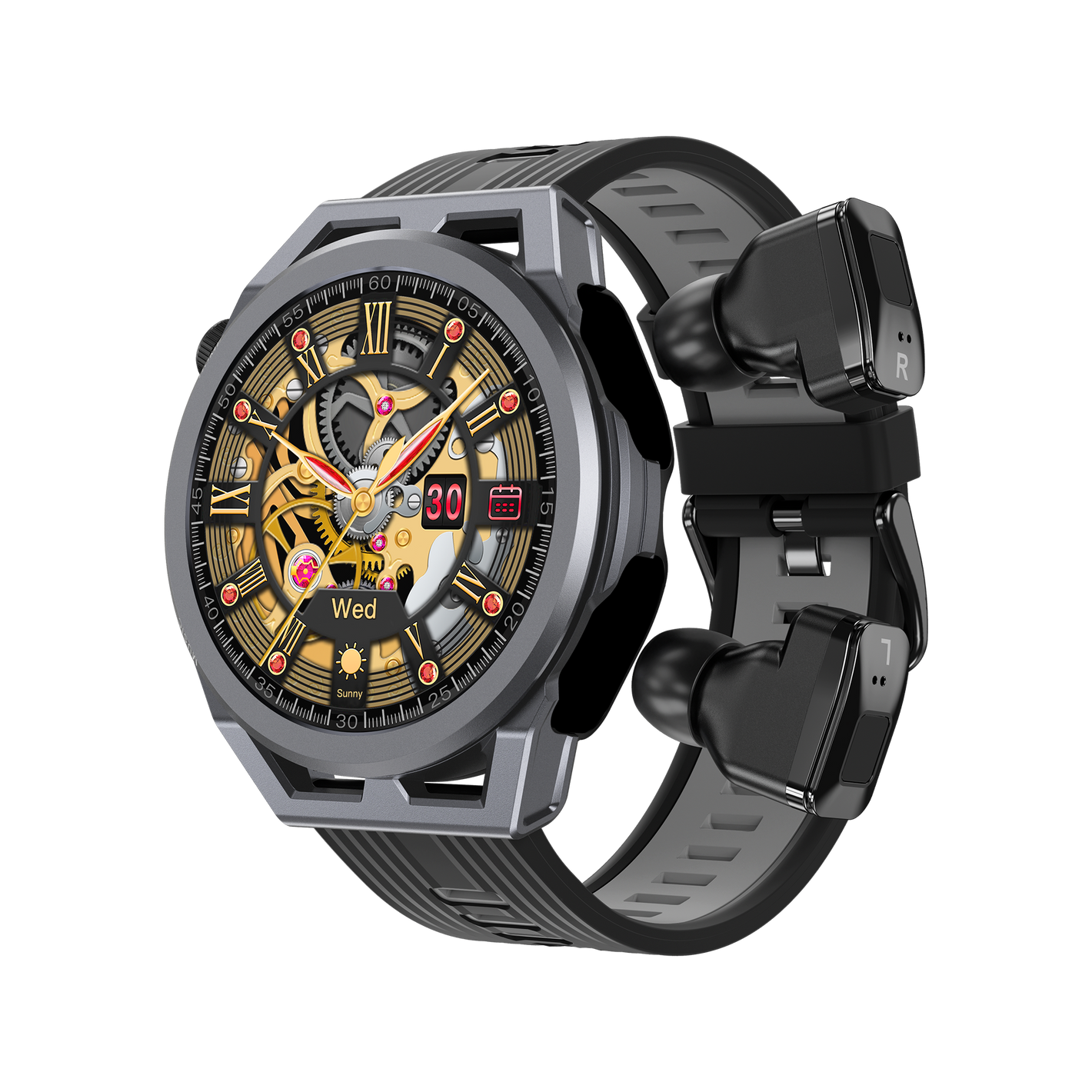 BEARSCOME BCN1 Smartwatch with Earbuds TWS Wireless Bluetooth Headset Combo Heart Rate Blood Pressure Monitoring