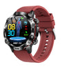 Bearscome PRO 3 High-end ECG/EKG blood sugar health HD sports smart watch - Red silicone